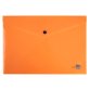 Pochette enveloppe liderpapel polypropylene 180 microns a4  97x210mm 50f fermeture bouton orange fluo opaque