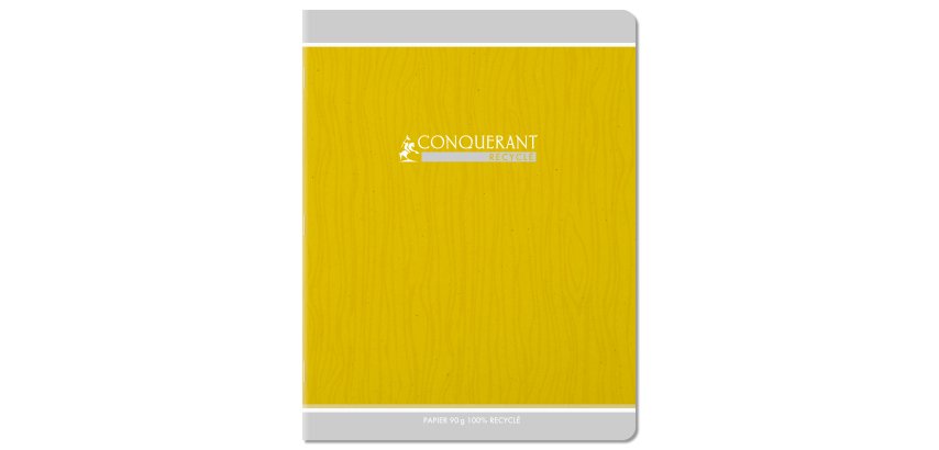 Cahier Conquerant Classique Agrafe 170X220 96P 90G Seyes Recycle Assorti