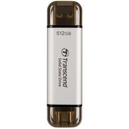 Transcend ESD310 512 Go USB Type-A vers USB Type-C 3.2 Gen 2 (3.1 Gen 2) Argent