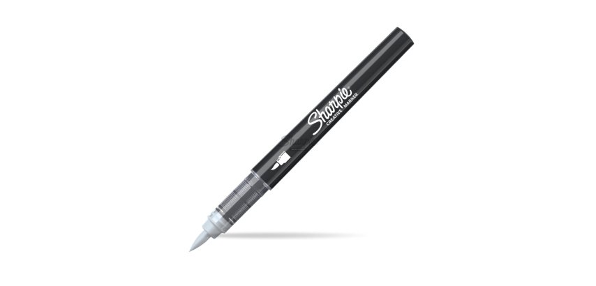 Marqueur sharpie creatif pointe pinceau trait min      1,2mm encre acrylique coloris gris