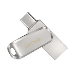 SanDisk Ultra Dual Drive Luxe lecteur USB flash 64 Go USB Type-A / USB Type-C 3.2 Gen 1 (3.1 Gen 1) Acier inoxydable