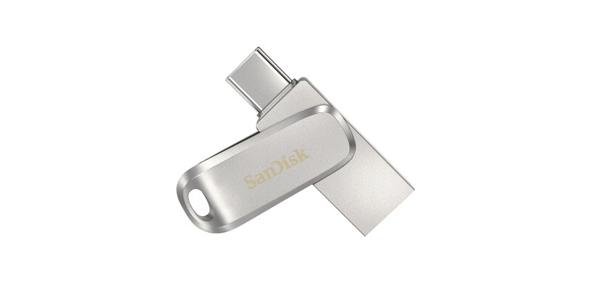 SanDisk Ultra Dual Drive Luxe USB flash drive 128 GB USB Type-A / USB Type-C 3.2 Gen 1 (3.1 Gen 1) Stainless steel