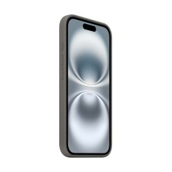 Apple Coque en silicone avec MagSafe pour iPhone 16 - Gris minéral