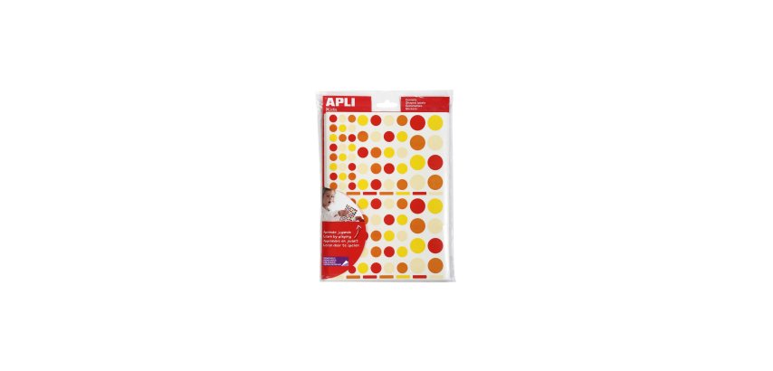 Gommette apli kids enlevable coloris camaïeux assortis 160x216mm pack 6900 unités