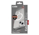 SBS Etui support Coque Extreme 3 Mag iPhone 15 Plus, transparent