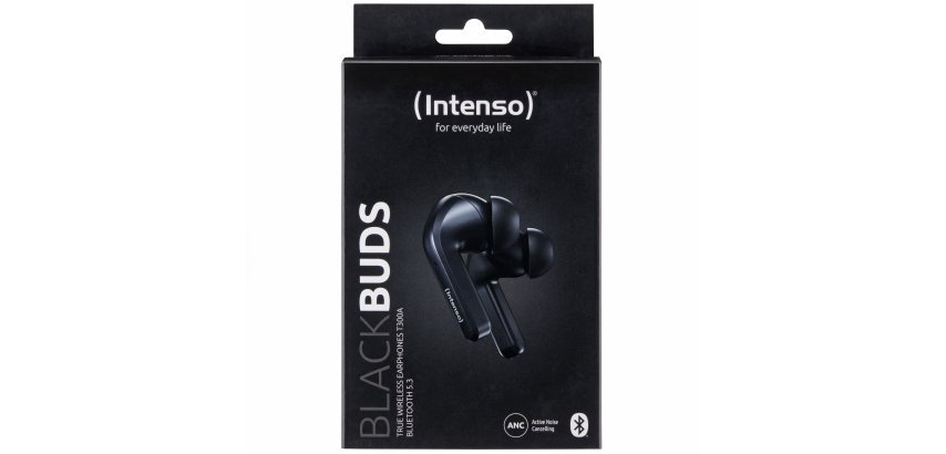 Intenso Black Buds T300A Headset True Wireless Stereo (TWS) In-ear Calls/Music/Sport/Everyday USB Type-C Bluetooth