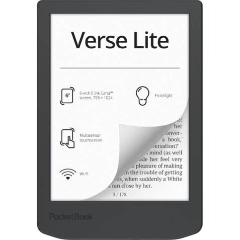 PocketBook Verse Lite e-book reader Touchscreen 8 GB Wi-Fi Grey