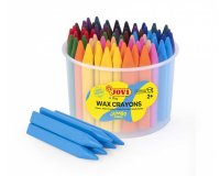 Crayon cire jovi jumbo easy grip coloris assortis pot 72  unites + 2 taille-crayons