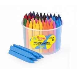 Crayon cire jovi jumbo easy grip coloris assortis pot 72  unites + 2 taille-crayons