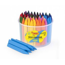 Jumbo Esay Grip, pot de 72 craies à la cire triangulaire, couleurs assorties