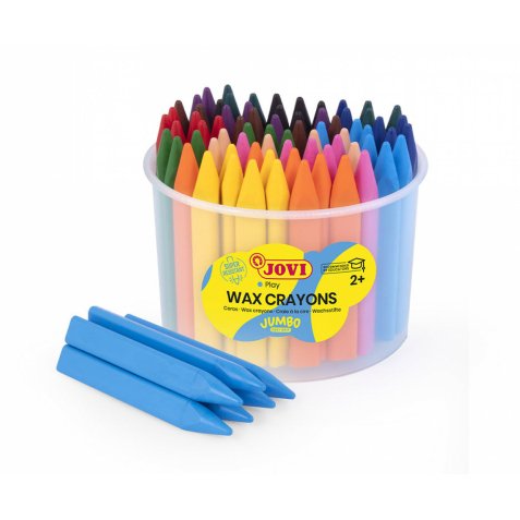 Jumbo Esay Grip, pot de 72 craies à la cire triangulaire, couleurs assorties