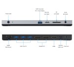 DLH Station d'accueil USB-C 4K triple affichage avec Power Delivery 100W - 2x DisplayPort / 1x HDMI