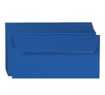 Enveloppe clairefontaine pollen dl 110x220mm 120g coloris bleu turquoise paquet 20 unités