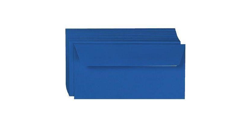 Enveloppe clairefontaine pollen dl 110x220mm 120g coloris bleu turquoise paquet 20 unités