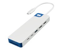 HYPER HD4103BUGL hub & concentrateur USB 3.2 Gen 1 (3.1 Gen 1) Type-C 5000 Mbit/s Bleu, Blanc