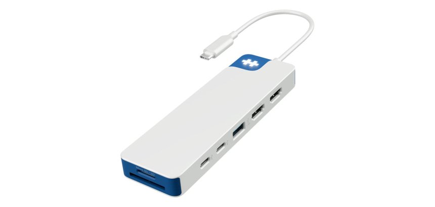 HYPER HD4103BUGL hub & concentrateur USB 3.2 Gen 1 (3.1 Gen 1) Type-C 5000 Mbit/s Bleu, Blanc