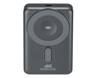 Rivacase VA2608 batteria portatile Polimeri di litio (LiPo) 10000 mAh Carica wireless Nero, Grigio
