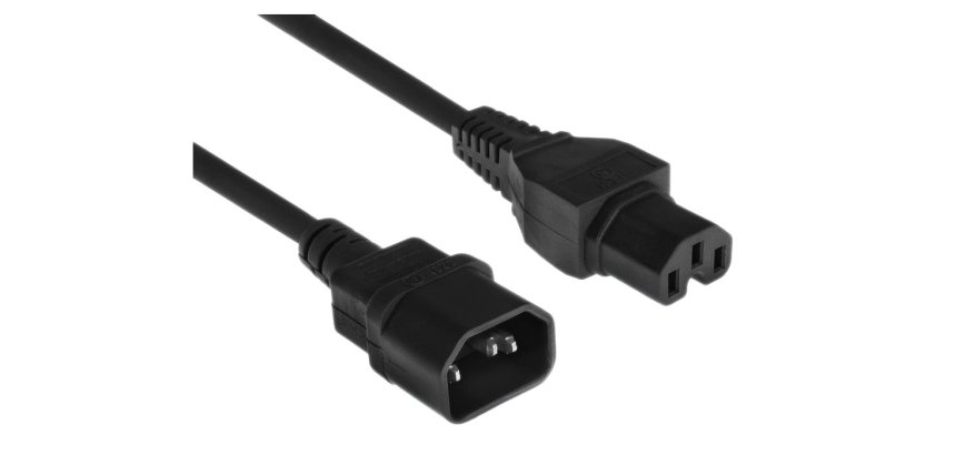 DLH DY-WU5134 câble électrique Noir 1,8 m Coupleur C14 Coupleur C15