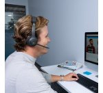 JLab Go Work Gen 2 Auriculares Inalámbrico y alámbrico Diadema Llamadas/Música USB Tipo C Bluetooth Negro, Azul