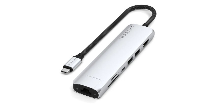 Satechi ST-P7SS hub & concentrateur USB Type-C 10000 Mbit/s Argent