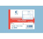 Manifold autocopiant facture format 10,5x14cm, 50 feuillets dupli