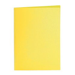 Sous-chemise liderpapel papier cartonné 180g 310x230mm document a4 210x297mm coloris pastel jaune intense