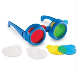 Perception visuelles learning resources lunettes a filtres  colores 1 paire de lunettes 8 verrres diffrents 1 guide