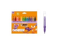 Feutres bickids comfort grip corps triangle avec grip bebe 1 an et plus pochette de 12 reference 517250