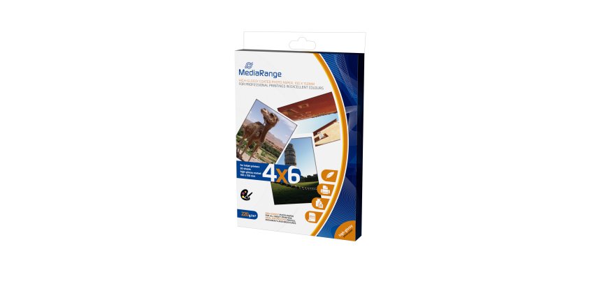 MediaRange MRINK104 papier photos Blanc Hautement brillant