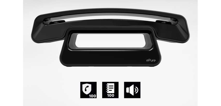 Alcatel ePure#3 Iconic Teléfono DECT Identificador de llamadas Negro