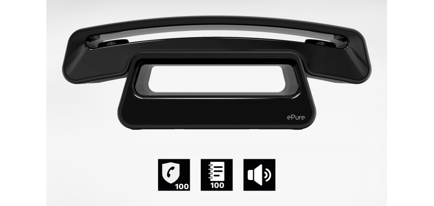 Alcatel ePure#3 Iconic Teléfono DECT Identificador de llamadas Negro