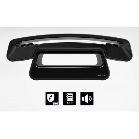 Alcatel ePure#3 Iconic Teléfono DECT Identificador de llamadas Negro