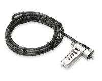 DLH DY-CS5045 câble antivol Noir, Argent 2 m