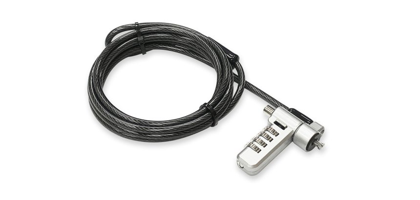 DLH DY-CS5045 câble antivol Noir, Argent 2 m