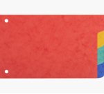 Intercalaires pour fiches bristol carte lustrée 225g/m2 4 positions - 100x150mm - Couleurs assorties