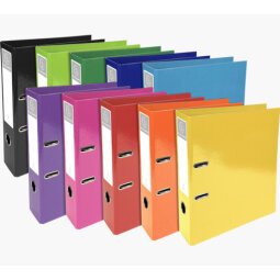 Classeur à levier carton Exacompta IDERAMA A4 maxi - Dos 7 cm couleurs assorties