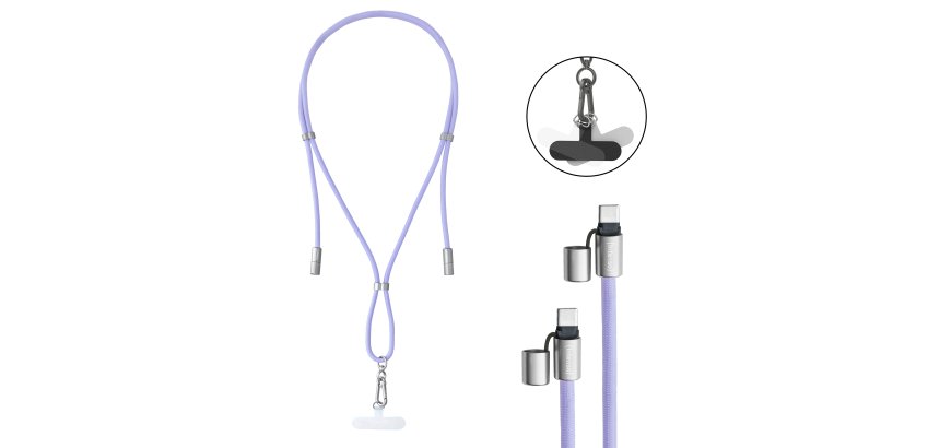 Intenso Handykette als Lade- + Datenkabel USB-C bis 1,65m lila cavo USB USB C Viola