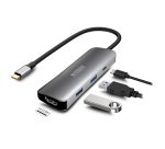 Urban Factory MHC40UF base para portátil y replicador de puertos Alámbrico USB 3.2 Gen 1 (3.1 Gen 1) Type-C Gris