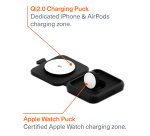 Cygnett MagTravel Qi2.0 2-in-1 Smartphone, Smartwatch Black USB Wireless charging Fast charging Indoor