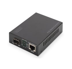 Digitus Convertitore multimediale Gigabit PoE, RJ45 / SFP, PSE