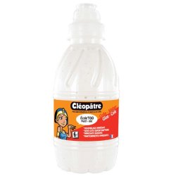 Colle cléopâtre recharge extra forte multi-matériaux école too lavable plastique verre métal flacon 570g