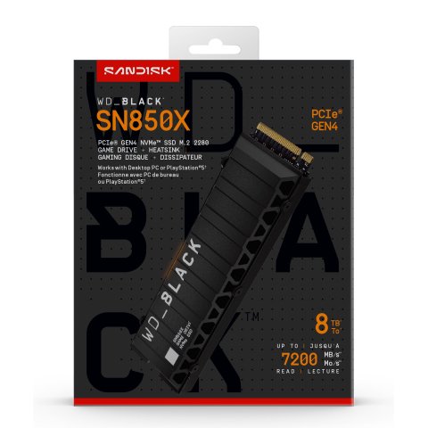 Western Digital WD_BLACK SN850X NVMe 8 TB M.2 PCI Express 4.0