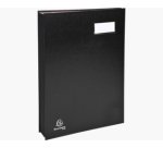 Parapheur direction dos a soufflets - 16 compartiments - Noir