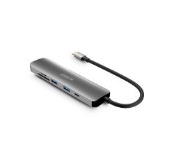 Urban Factory MHC45UF base para portátil y replicador de puertos Alámbrico USB 3.2 Gen 1 (3.1 Gen 1) Type-C Gris
