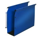 Dossier suspendu l'oblique ultimate polyprolypène 8/10e armoire fond 80mm entraxe 330mm barrettes métal bleu boîte 10u