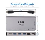 Tripp Lite U442-DOCK5D-GY station d'accueil Avec fil USB 3.2 Gen 1 (3.1 Gen 1) Type-C Gris