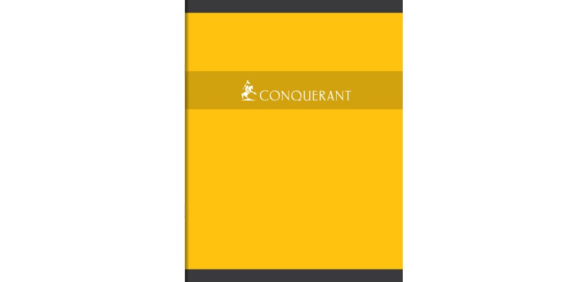 Cahier piqu  conquerant couverture vernie carte       17x22cm 140 pages piqure 70g  s y s