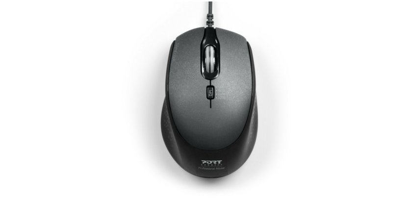 Port Designs 900711-B souris Maison Droitier USB Type-A 3200 DPI