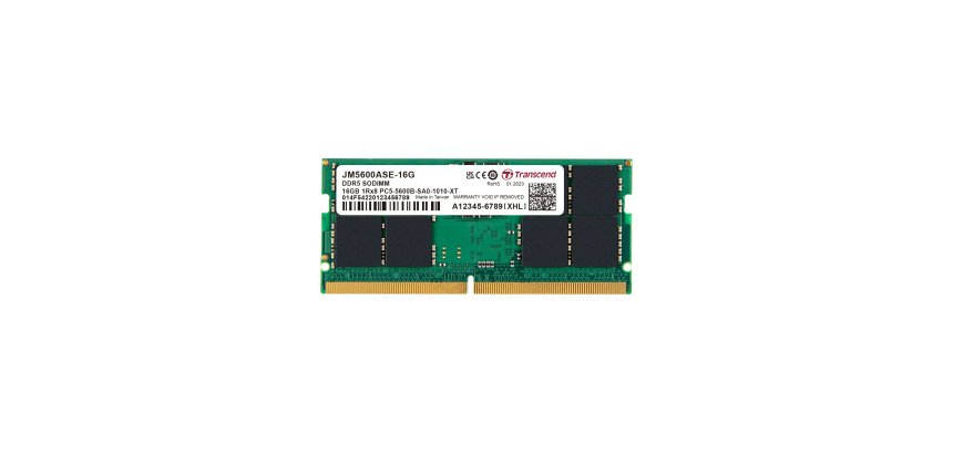 Transcend JetRam JM5600ASE-16G module de mémoire 16 Go 1 x 16 Go DDR5 262-pin SO-DIMM