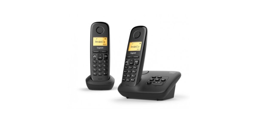 Gigaset A 270 A DUO Analog/DECT telephone Caller ID Black
